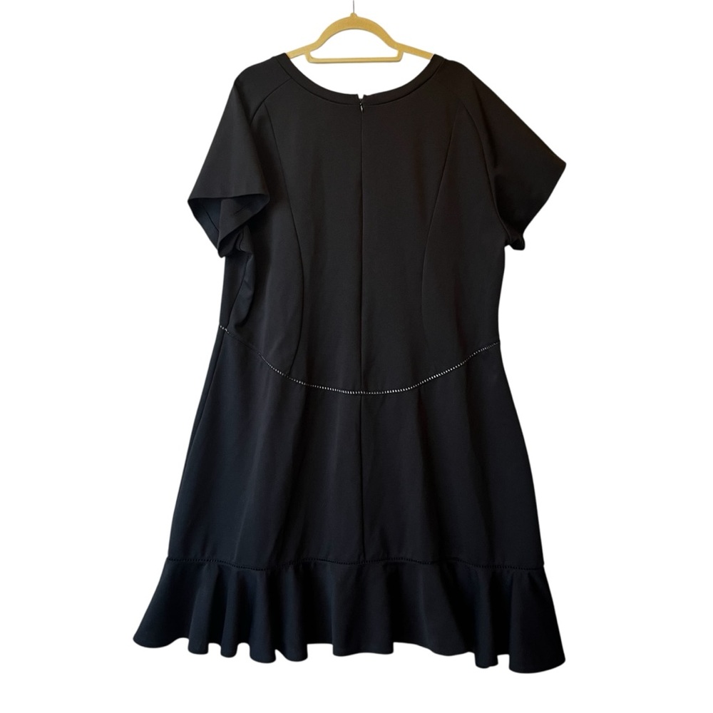 Isabel Toledo Lane Bryant swing dress Womens plus size 24 Black Short sleeve - Picture 3 of 9
